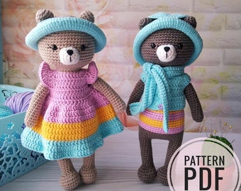 PATTERN PDF, Bear Pattern, Crochet Bear Pattern,  Amigurumi Bear, Amigurumi Crochet Pattern, Baby Toy Pattern