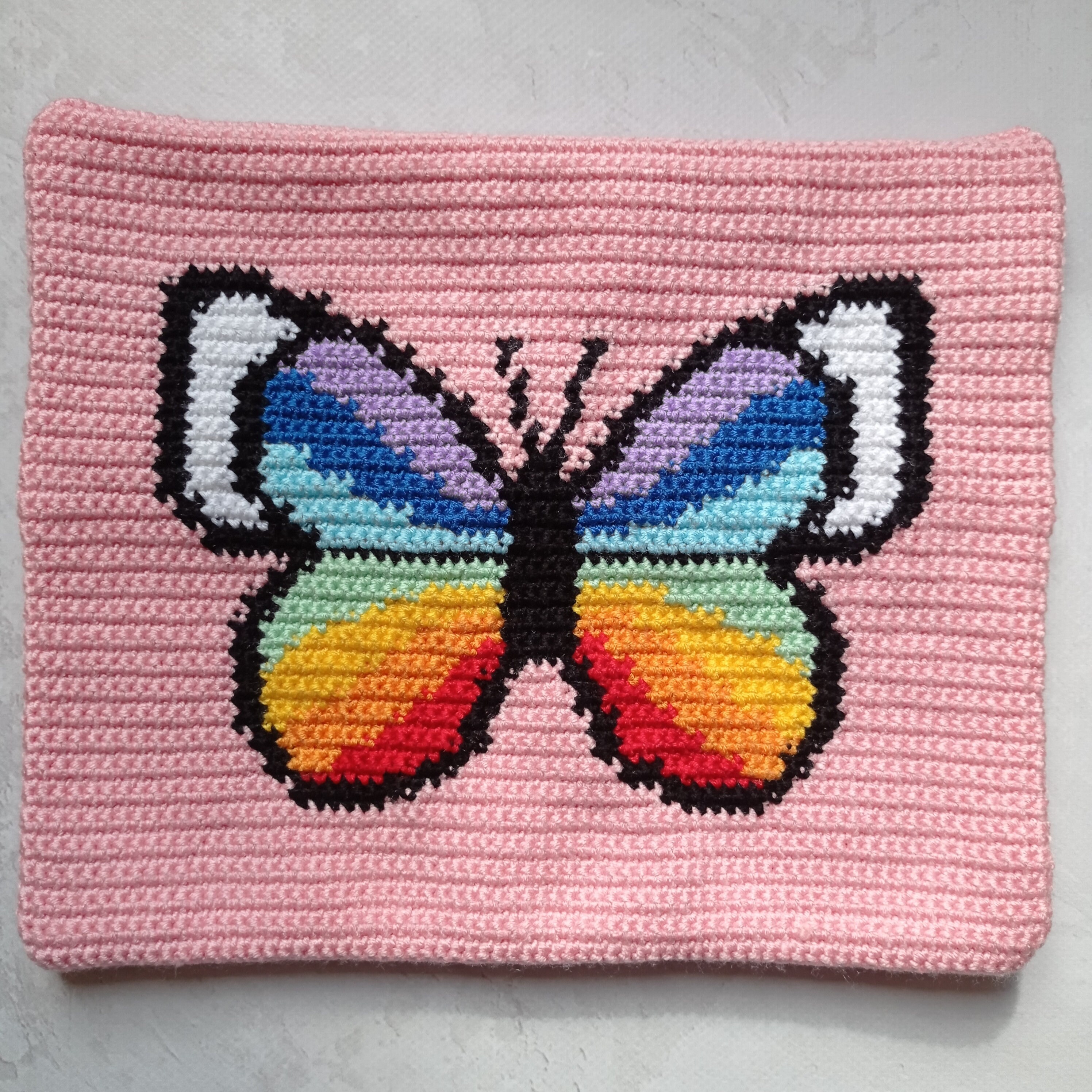 Butterfly Crochet Pattern Crochet Pillow Pattern Cute Etsy.de