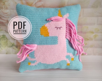 Crochet Unicorn Pillow Pattern (PDF Pattern)