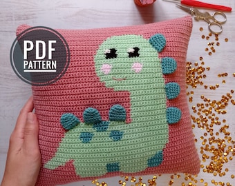 Crochet Dinosaur Pillow Pattern (PDF Pattern)