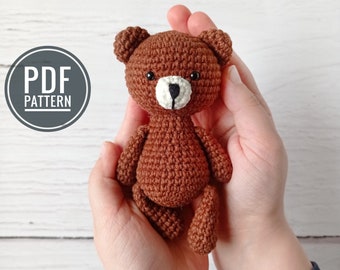 PATTERN, Crochet bear pattern, amigurumi bear, crochet animal pattern, crocher teddy bear