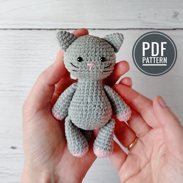 PATTERN, Crochet cat pattern, amigurumi cat, crochet animal pattern, amigurumi kitten