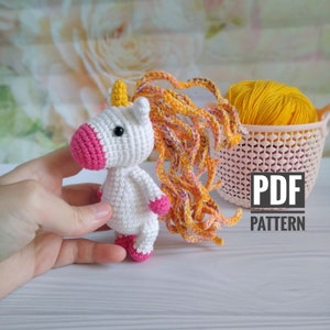 PATTERN PDF, Little Unicorn Pattern, Crochet Unicorn Pattern,  Crochet Toy, Easy Crochet Pattern, Baby Toy Pattern