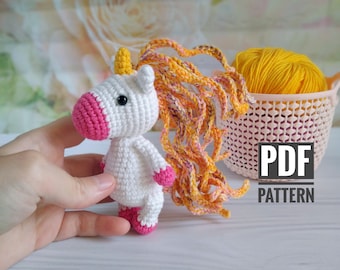 PATTERN PDF, Little Unicorn Pattern, Crochet Unicorn Pattern,  Crochet Toy, Easy Crochet Pattern, Baby Toy Pattern