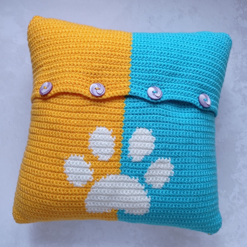 Crochet Pattern, Crochet Cat Pattern, Crochet Pillow Cat, Crochet Pillow Pattern image 5