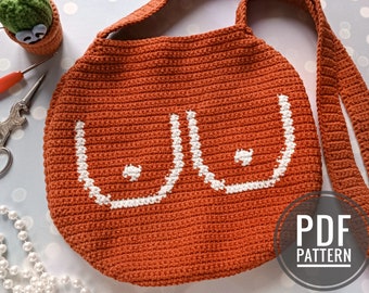 Crochet Bag Pattern, Crochet Purse Pattern, Crochet Breast Pattern, Intarsia Crochet