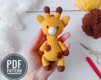 PATTERN, Crochet giraffe pattern, amigurumi giraffe, crochet animal pattern