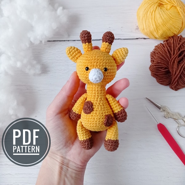 PATTERN, Crochet giraffe pattern, amigurumi giraffe, crochet animal pattern