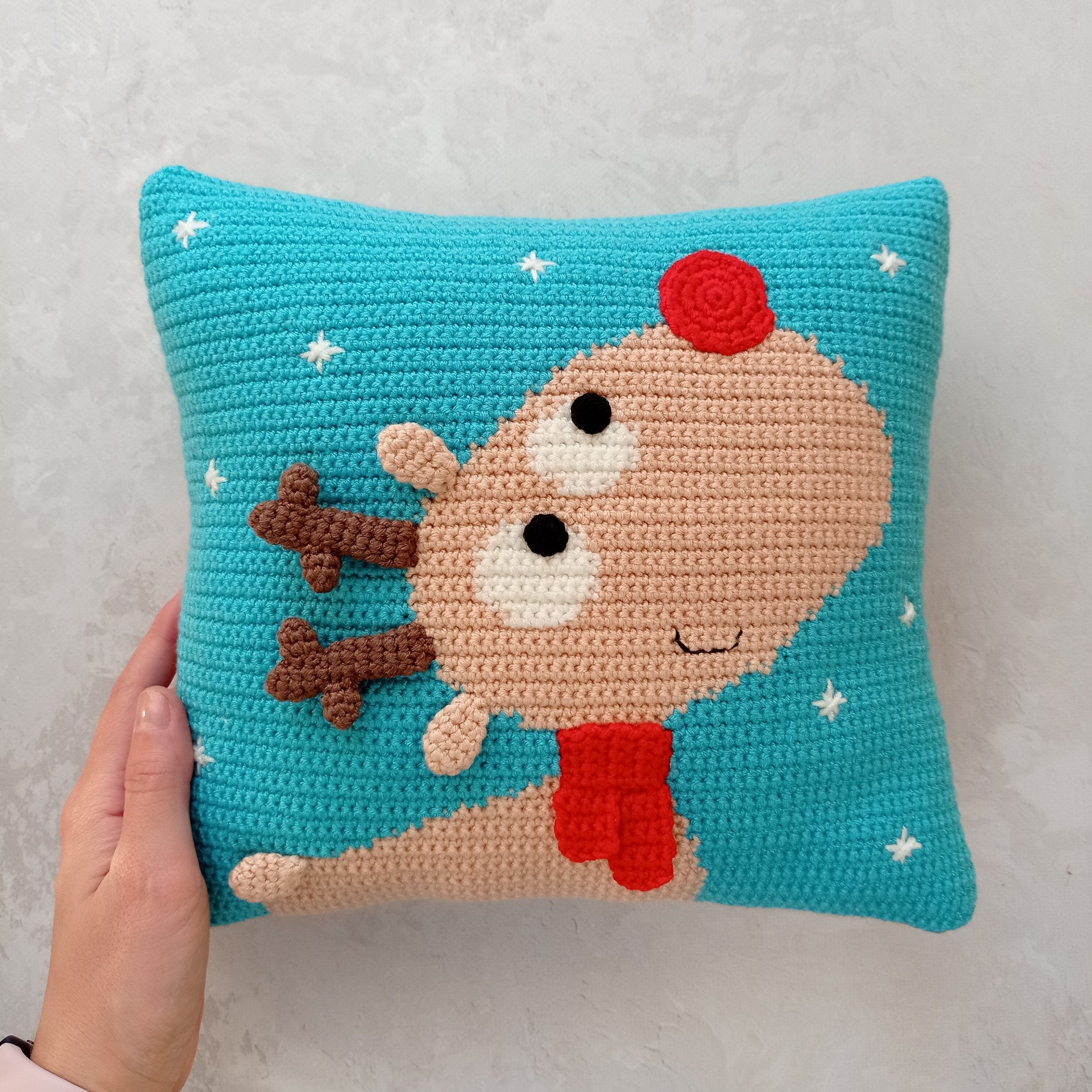Crochet Christmas Pillow Pattern Crochet Cushion Crochet - Etsy