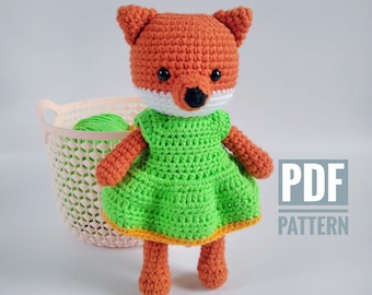 Free Crochet Pattern, Crochet Fox Pattern, Cute Crochet Toy Pattern