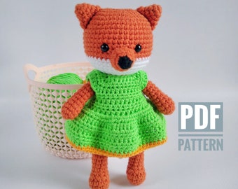 Crochet Pattern, Crochet Fox Pattern, Cute Crochet Toy Pattern