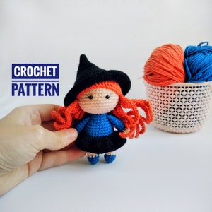 Witch Crochet Pattern, Halloween Doll Diy, Crochet Doll Pattern