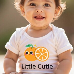 Little Cutie Orange Baby Bodysuit,Cute Fruit Baby Bodysuit，Orange Toddler Shirt,Baby Bodysuit，Baby Newborn Gift,Baby Shower Gift