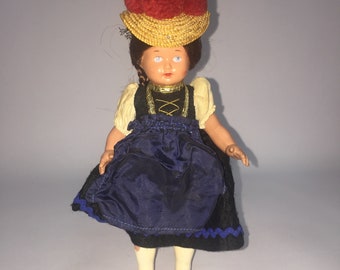 Vintage Black Forest Doll  Beautiful Collectors Doll Ethnic German Souvenir