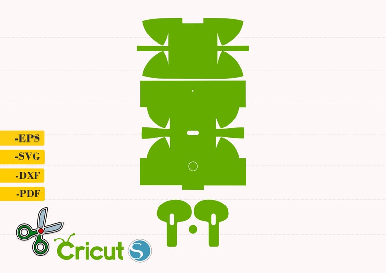 Download Electronics Accessories Phone Silhouette Airpods Pro Skin Cut File Cricut Template Vinyl File Apple Airpod Pro Skin Cover Svg Cut Template Vector Vector