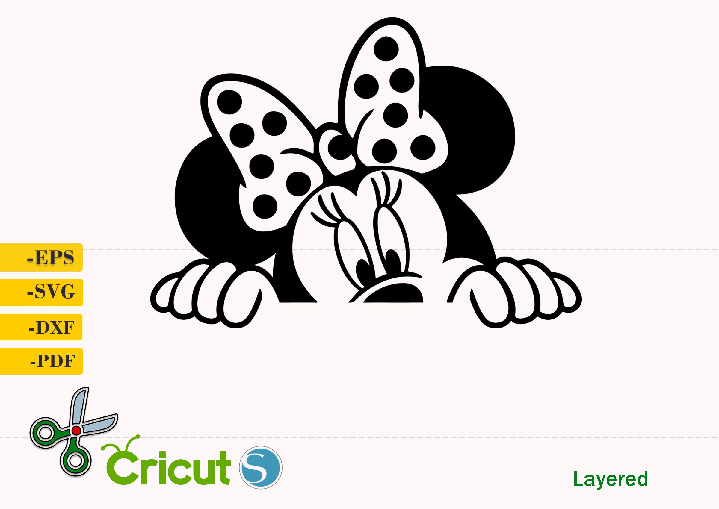 Mickey and Minnie Peeking vector Mickey mouse SVG Mickey cut | Etsy