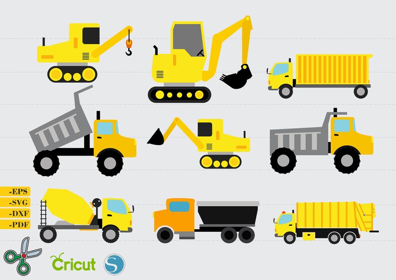 Download Tractors Svg Construction Clipart Bulldozer Backhoe Loader ...