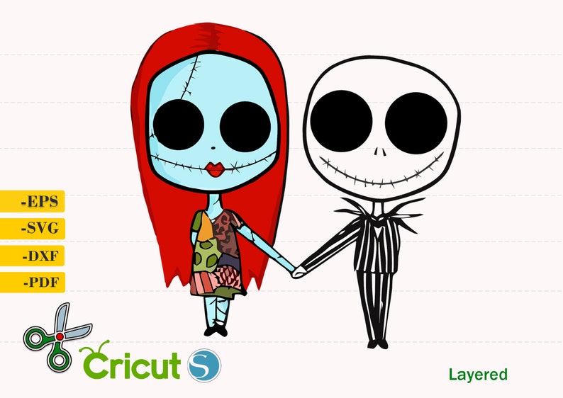 Download Sally and Jack svg Nightmare Before Christmas svg Jack and ...