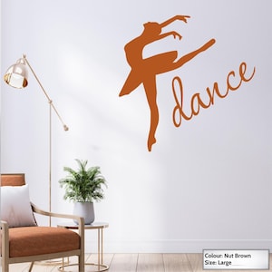Ballet, Dance Sticker, Vinyl wall art sticker, Transfer, Mural, Stencil, EASY to apply, INSTRUCTIONS included, MATT Finish