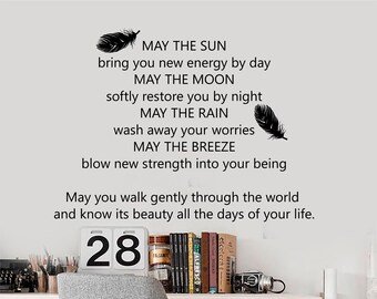 Apache Blessing - 0114, Wall art Decal, Transfer, Mural, Sticker, 75 Colours, 5 Sizes, Interior or Exterior use , Easy to Apply