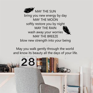 Apache Blessing - 0114, Wall art Decal, Transfer, Mural, Sticker, 75 Colours, 5 Sizes, Interior or Exterior use , Easy to Apply