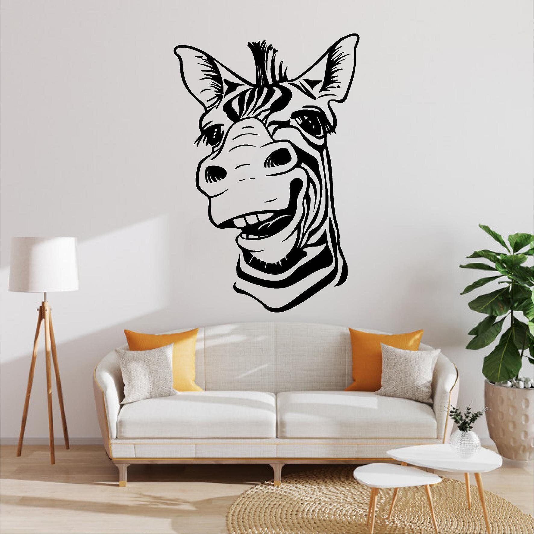 Cartoon Zebra Head 0639 Vinyl Wall Art Decal Sticker - Etsy Cartoon Zebra Head 0639 Vinyl Wall Art Decal Sticker - Etsy