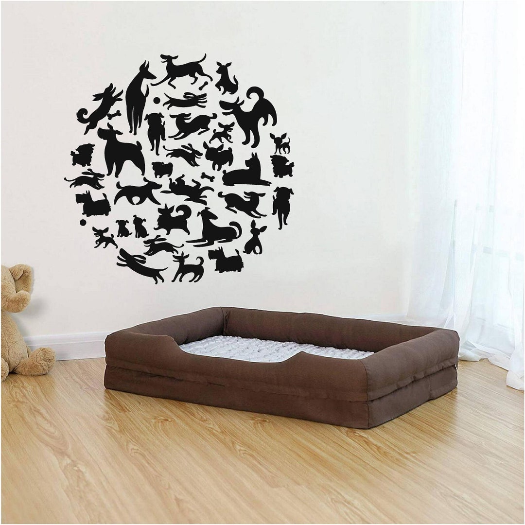 Dog Breed Circle Vinyl Wall Art, Decal, Sticker, Transfer, Mural ...