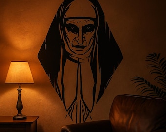 VALAK, LA MONJA, Adhesivo de pared hecho a medida, 36 colores, ideal para cualquier lugar, cinta adhesiva preaplicada H033