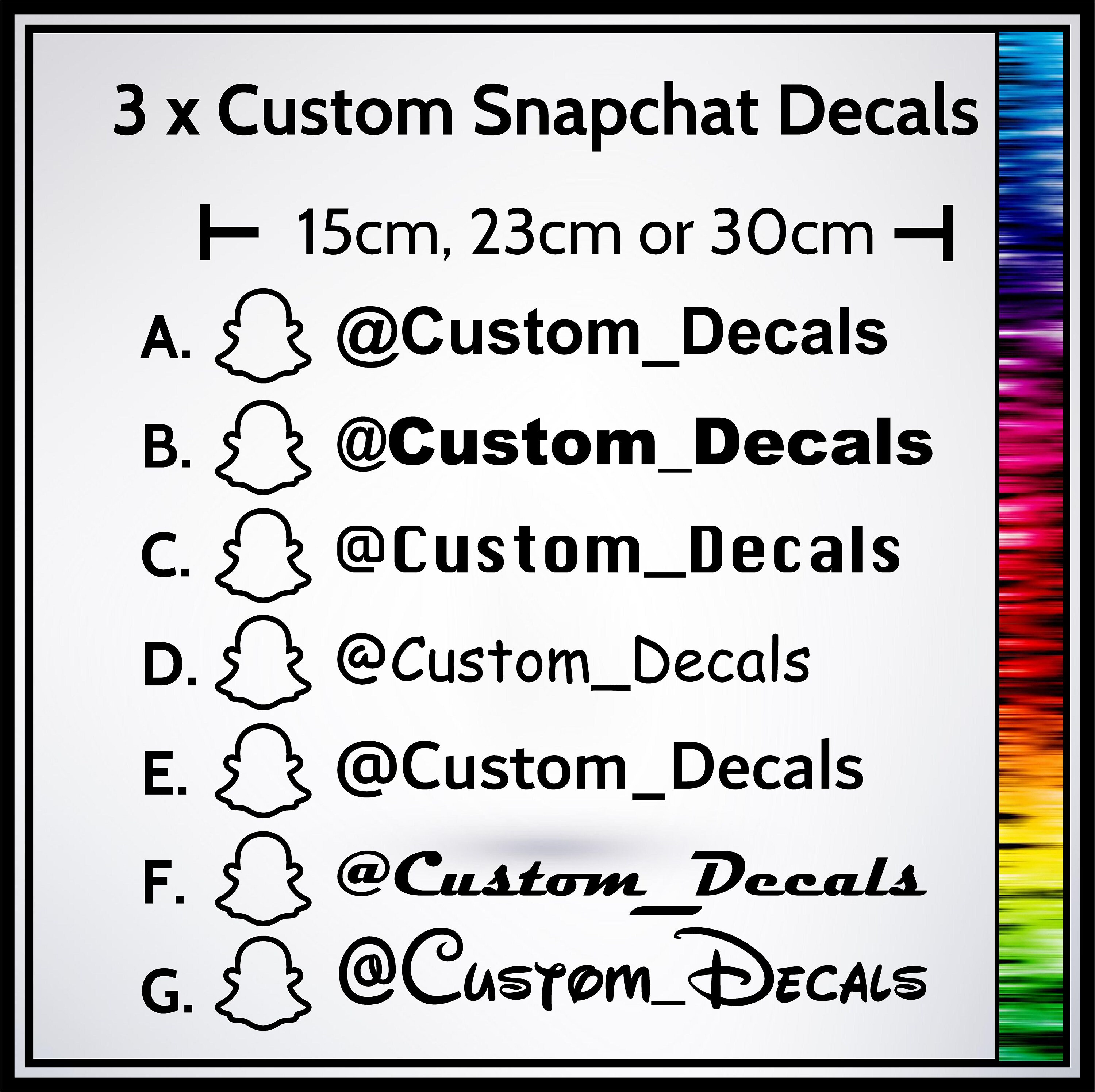 Desole Nous Navons Pas Trouve Snapchat 9 x autocollants Snapchat personnalisés 1010 Étiquettes de - Etsy France