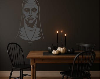 VALAK, LA MONJA, Hecho a medida, Adhesivo de pared, 36 colores, Aplicable en cualquier lugar, Cinta de aplicación preaplicada H035