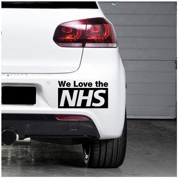 Buy We Love the NHS 5 Size s Bumper Sticker Decal Transfer Cut