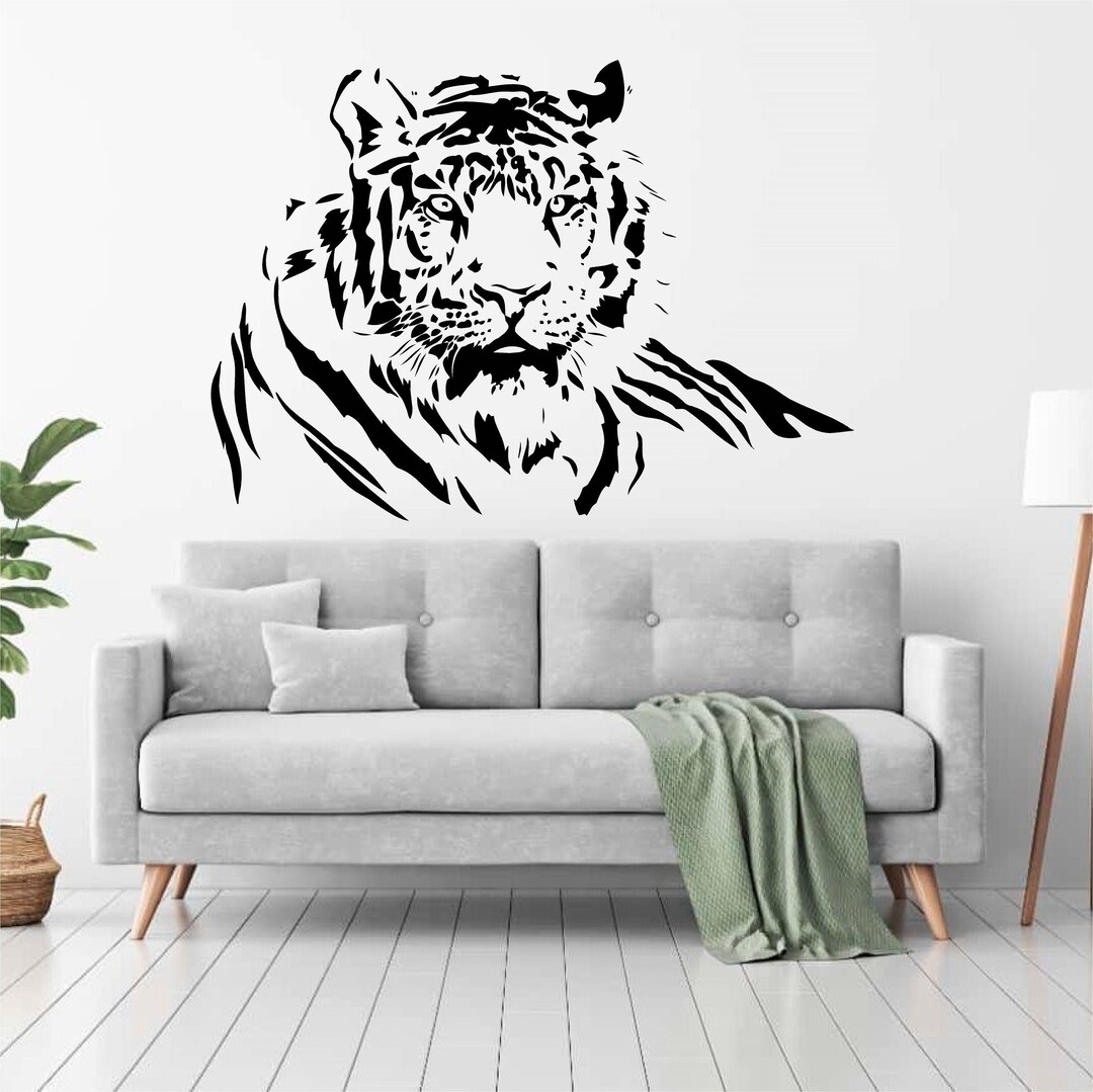 Tiger Vinyl Wall Art, Decal, Sticker, Transfer, Mural, Removable, Decor ...