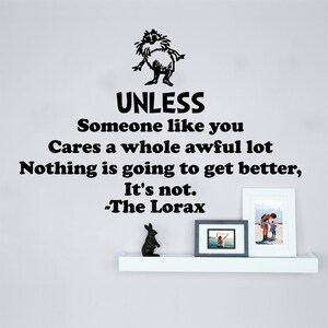 Lorax - 0326, Wall art Decal, Transfer, Mural, Sticker, 75 Colours, 5 Sizes, Interior or Exterior use , Easy to Apply