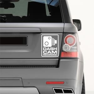 Dash Cam Recording Bumper sticker, Decal, transfer, Cut not printed, Easy to apply, Car Decal, No Background - 0209