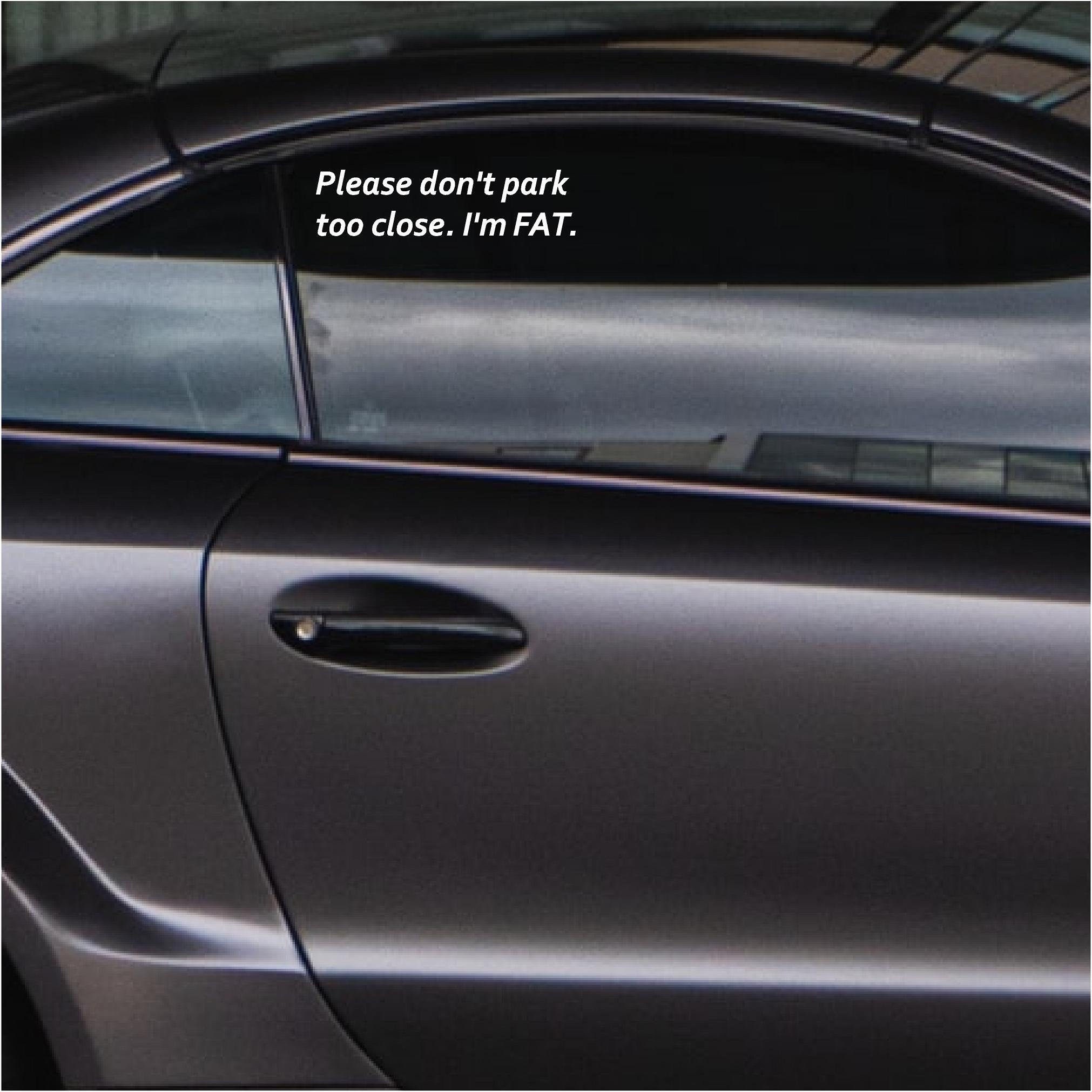 I'm FAT. Bumper Sticker, Decal, Transfer, Cut Not Printed, Easy to ...