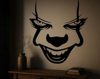 IT PENNYWISE Made to Order, Wall Sticker, 36 Colours, Apply Anywhere, Application Tape Pre-Applied H029