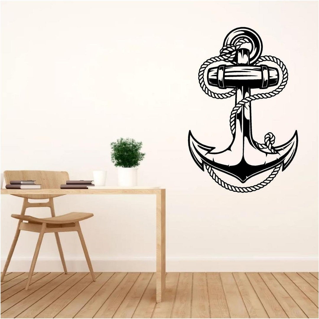 Anchor Vinyl Wall Art, Decal, Sticker, Transfer, Mural, Removable ...