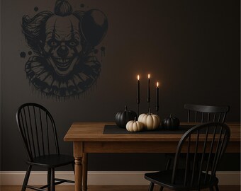 IT PENNYWISE Made to Order, Wall Sticker, 36 Colours, Apply Anywhere, Application Tape Pre-Applied H031
