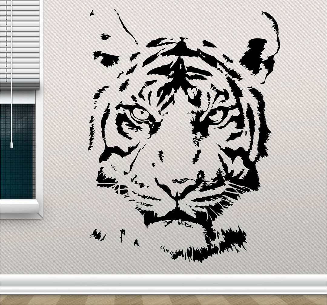 Tiger Face - 0624 Vinyl Wall Art, Decal, Sticker, Transfer, Mural ...
