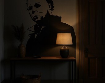 HALLOWEEN MICHAEL MYRES Made to Order, Wall Sticker, 36 Colours, Apply Anywhere, Application Tape Pre-Applied H024