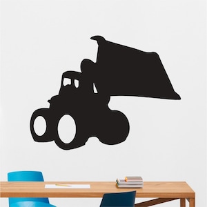JCB Digger Silhouette Sticker, Vinyl wall art sticker, Transfer, Mural, Stencil, EASY to apply, INSTRUCTIONS included,