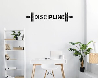DISCIPLINE, Positieve Affirmaties, inspirerend, Motiverend, Kantoor, School, Home wall art, Sticker, Sticker, Transfer, 5 size's 36 Kleuren