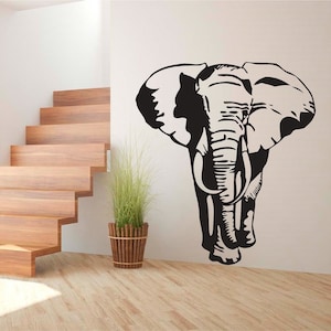 Full Elephant - 0560 Vinyl Wall Art, Decal, Sticker, Transfer, Mural, Removable, Decor, Rent Friendly, Interior, Exterior,Full Wall
