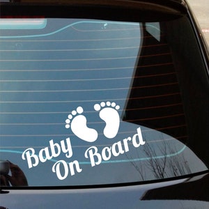 Baby on Board  Bumper sticker, Decal, transfer, Cut not printed, Easy to apply, Car Decal, No Background  - 0090