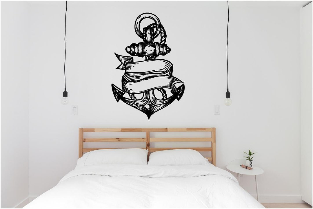 Anchor Vinyl Wall Art, Decal, Sticker, Transfer, Mural, Removable ...