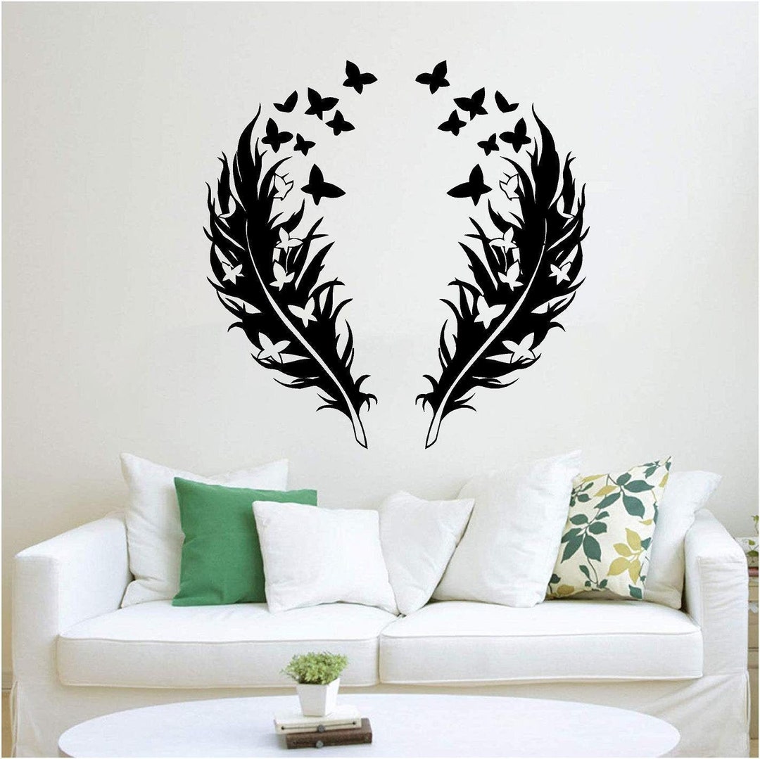 Butterfly Feather's Vinyl Wall Art, Decal, Sticker, Transfer, Mural ...