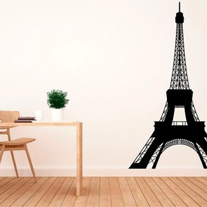 Eiffel Tower - Vinyl Wall Art, Decal, Sticker, Transfer, Mural, Removable, Decoration, Interior, Exterior, Peel and Stick, Full Wall - 0467
