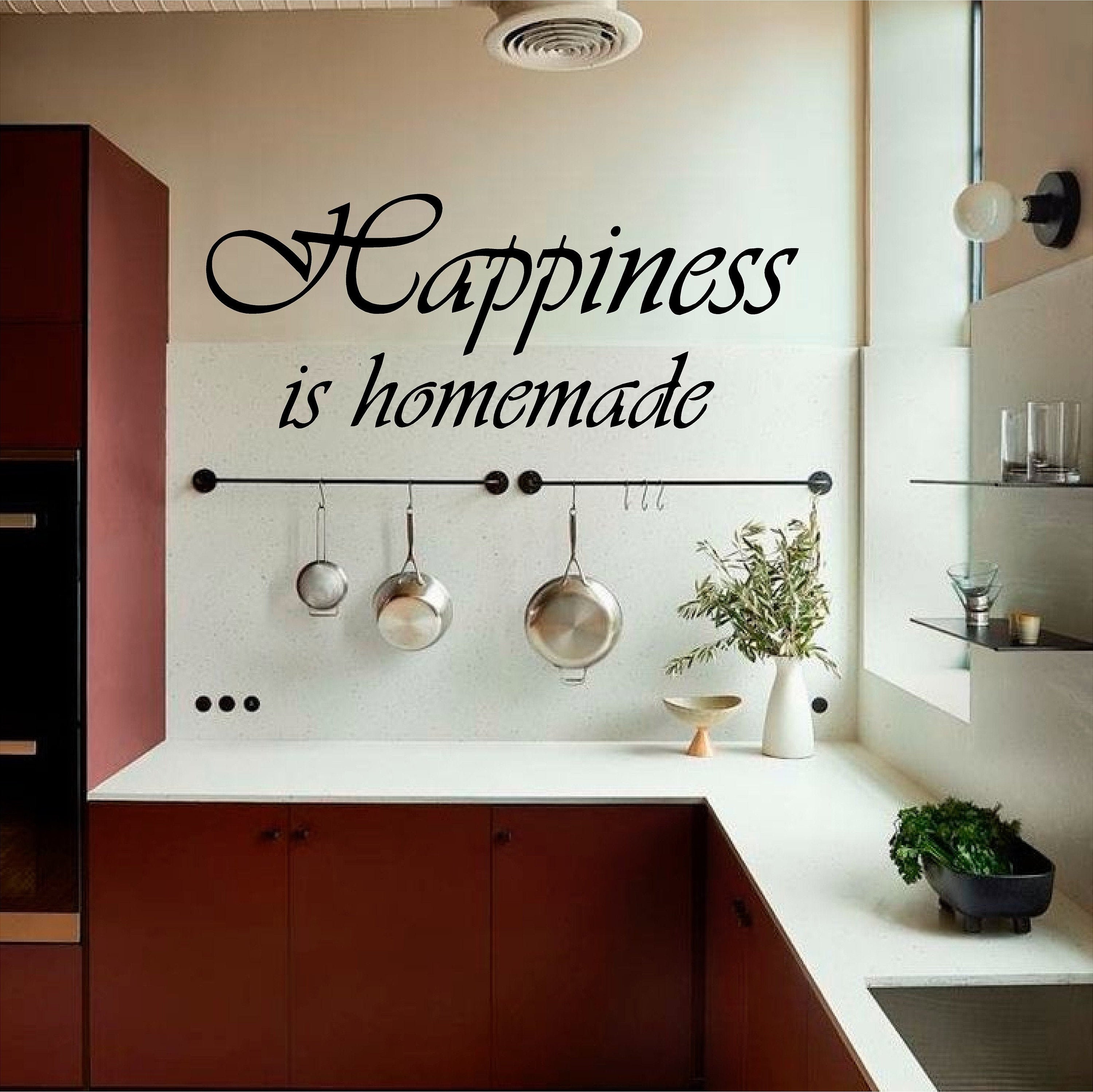 Happiness is Homemade 0149 Wall art Decal Interior or Etsy