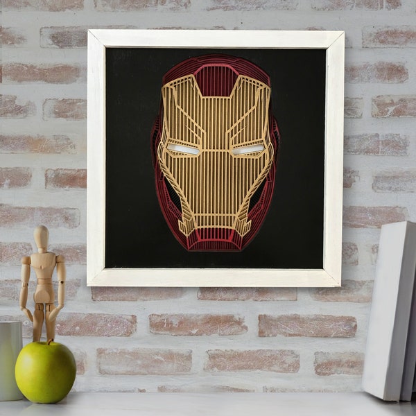 Iron Man Framed Wood Art