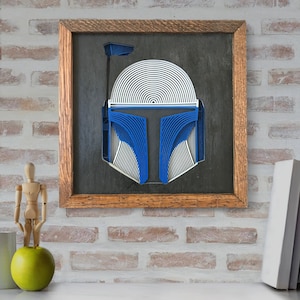 Jango Fett Framed Wood Art